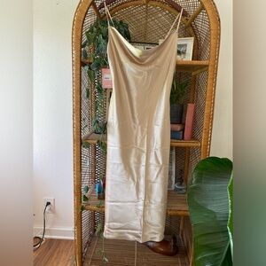 Birdy Grey Gold Satin Bridesmaid Dress